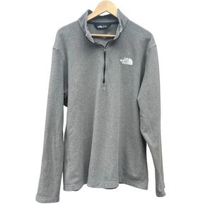 The North Face Mens Gray 1/4 Zip Fleece Pullover L TKA Glacier Sweater Jacket